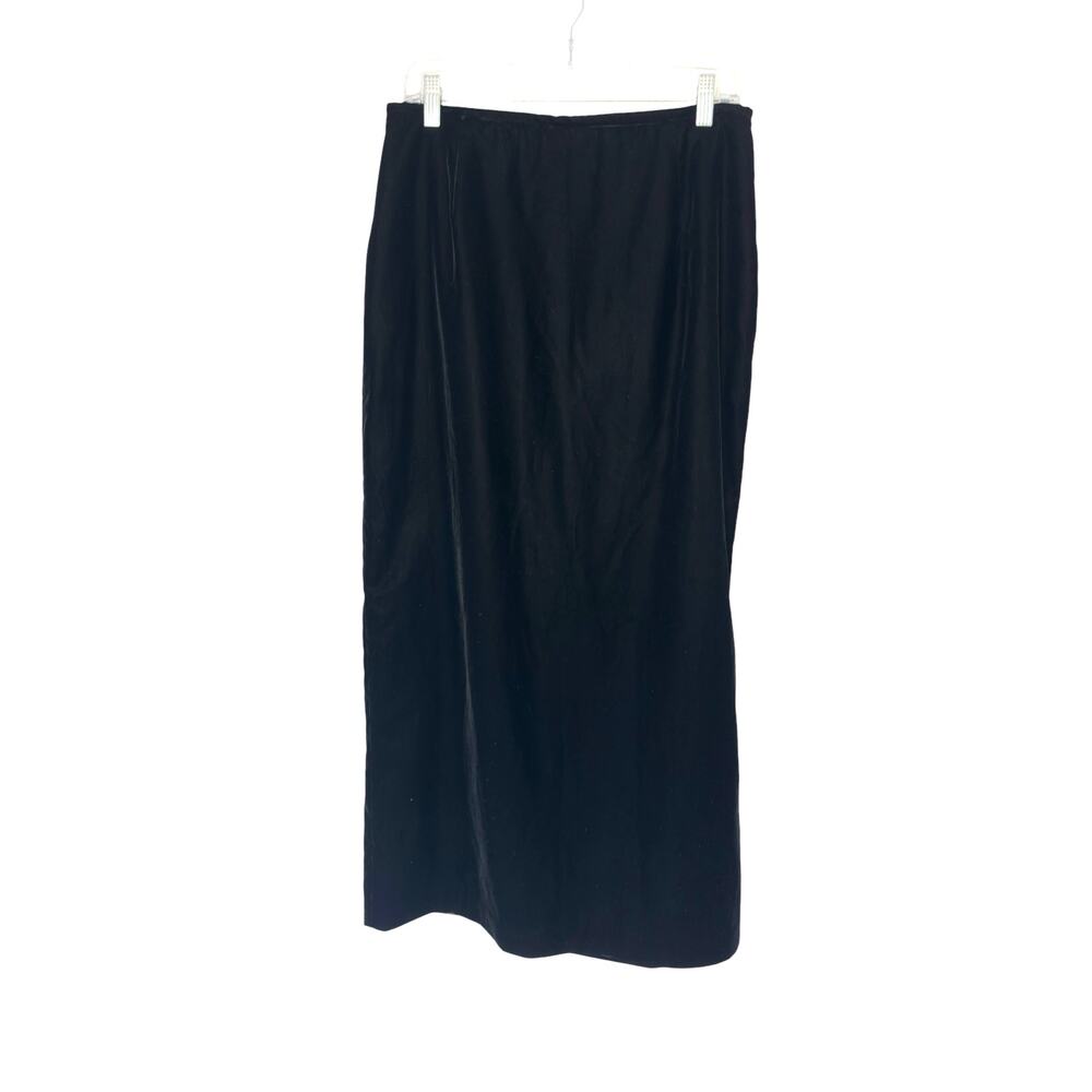 NWT Liz‎ Claiborne Black Vamp Velvet Witchy Whimsigoth Maxi Skirt Size 12